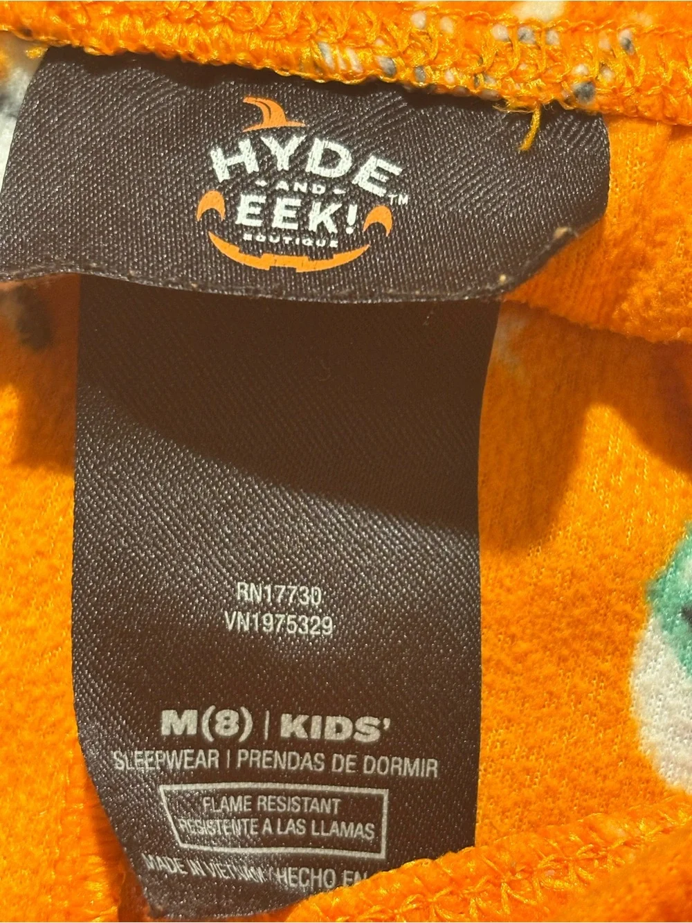 Hyde & Eek! Kids' Orange Sleepwear Top - Halloween Motif